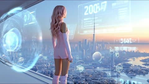 City of the Future Exploring Futuristic 2090 Tech Shopping and Fitness in Stunning 4K
