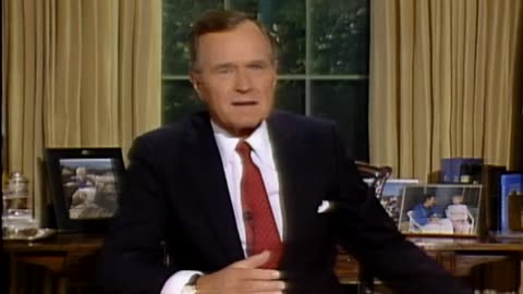 President George H.W. Bush Addresses The Nation On National Drug Policy (1989 Original Colored Film)