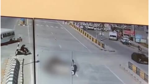 CCTV Horror in Haldwani: Bikers Thrown Into the Air After Head-On Crash With Speeding Car!