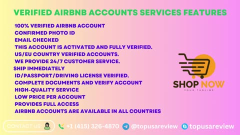 Buy verified Airbnb Accounts