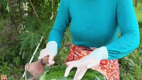 fried watermelon and then made into delicious juice