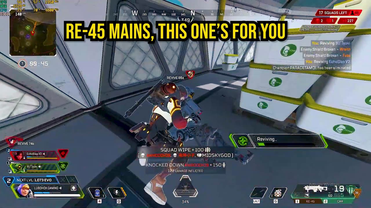 Wattson Wipes a Squad with the Old RE-45 🔥 | Apex Legends Broken Moon Gameplay