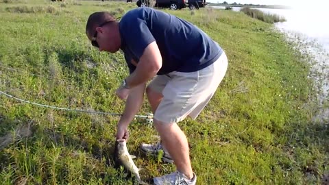 Fishing for bass with Gummy Worms