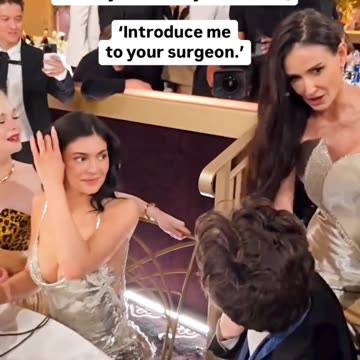 DEMI MOORE TOO BUSY IGNORING KYLIE JENNER BUT KYLIE'S SIDE-EYE BASICALLY SCREAMED!!!