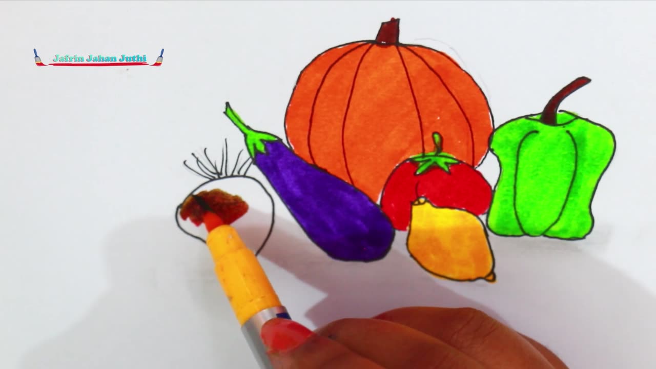 Can You Guess the Vegetables? Drawing Six Vegetables ASMR!