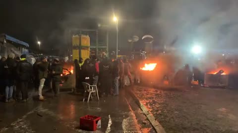 V-Media live #boerenprotest #farmersprotest #Mercosur Luchthaven Oostende België, 13.01.2026 23u