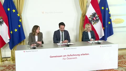 Pressefoyer nach dem Ministerrat