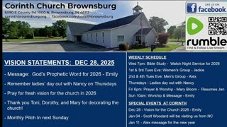 Corinth 12-28-2025: What is God Saying To Our Church for 2026?