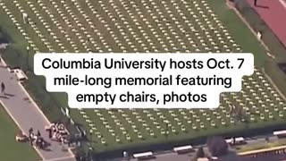 Columbia University is hosting a mile-long memorial featuring 1,200 empty chairs