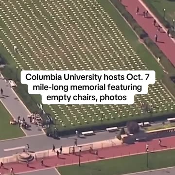 Columbia University is hosting a mile-long memorial featuring 1,200 empty chairs