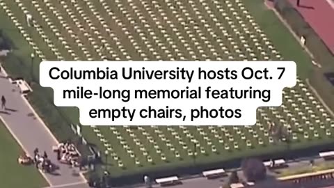 Columbia University is hosting a mile-long memorial featuring 1,200 empty chairs