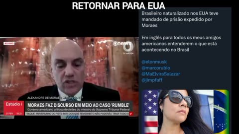 Brasileira dupla cidadania presa por nazi Moraes teve que retornar ao EUA.