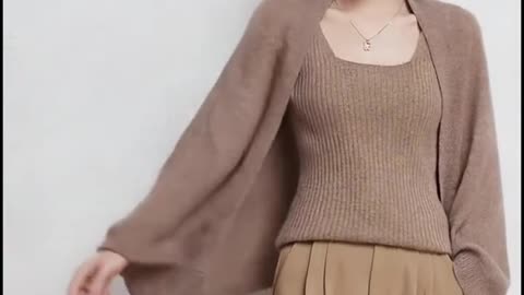 Luxurious winter shawl in cornflower color - warm and elegant women's clothing