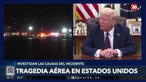 EEUU | Donald Trump lamentó el accidente aéreo en Washington