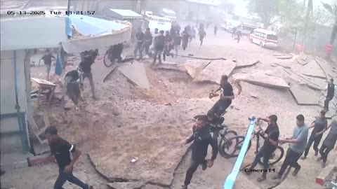 Shocking moment Israeli airstrike hits Gaza hospital 'Hamas command center' 