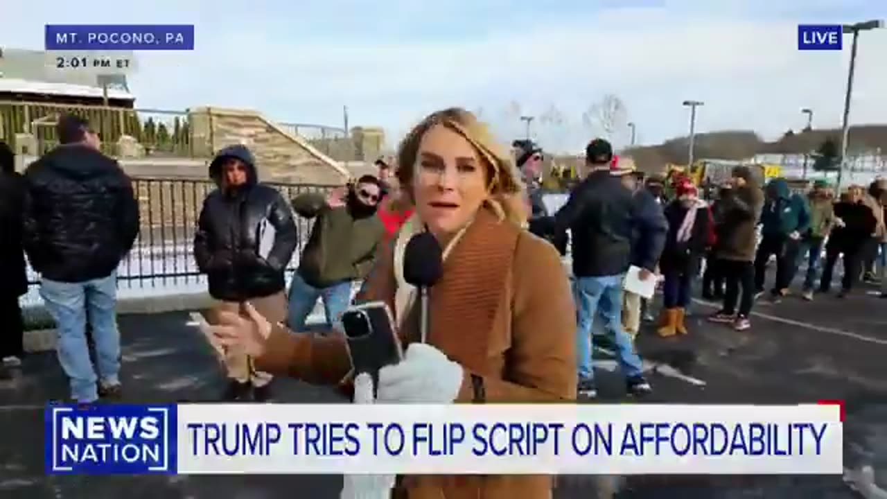 Supporters brave the cold to see President Trump in Pennsylvania
