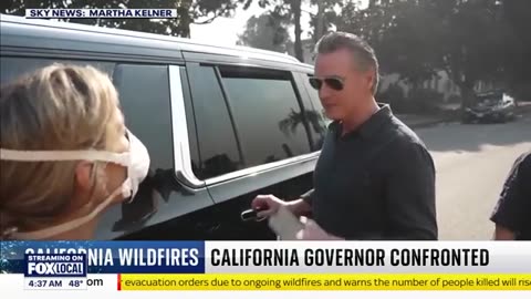 Gov. Newsom confronted by woman during California wildfires