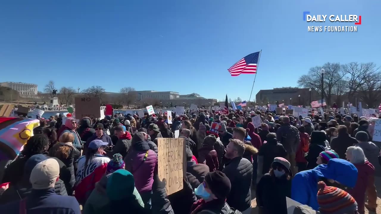 View of the President's Day Protest