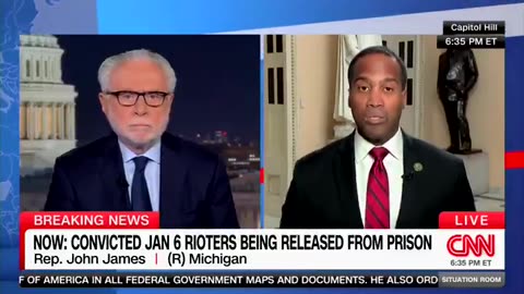 Rep John James DESTROYS Wolf Blitzer for hyperventilating over J6 pardons, ignoring BLM violence