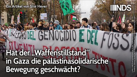 Hat der „Waffenstillstand“ in Gaza die palästinasolidarische Bewegung geschwächt? | Shir Hever | NDS