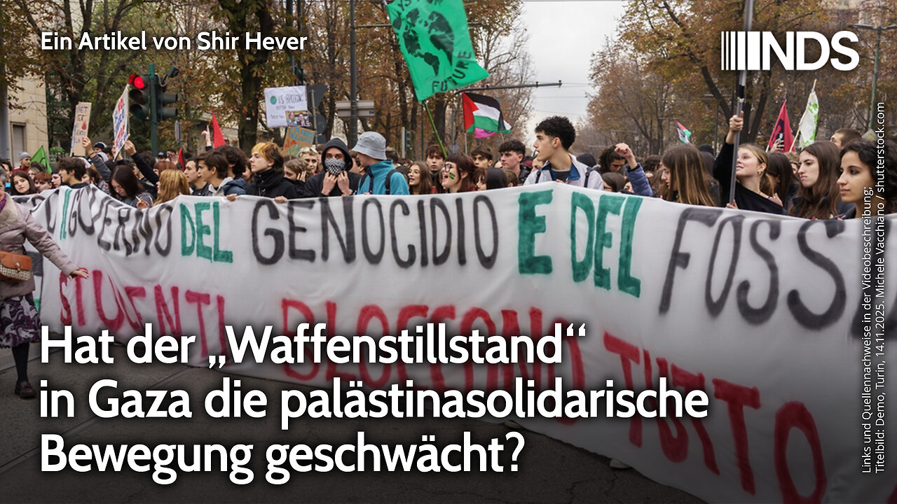 Hat der „Waffenstillstand“ in Gaza die palästinasolidarische Bewegung geschwächt? | Shir Hever | NDS