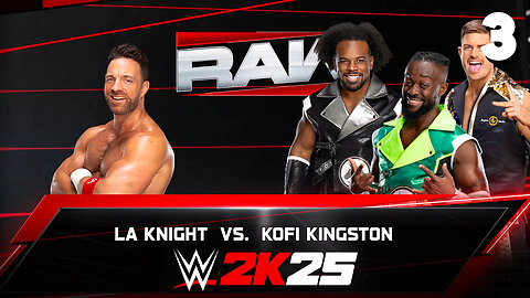 WWE 2K25 Raw September 29th 2025 - Match 3: Megastar!