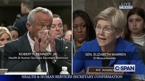 Elizabeth Warren Frantically BEGGING RFK Jr NOT TO SUE Big Pharma in a long droning filibuster