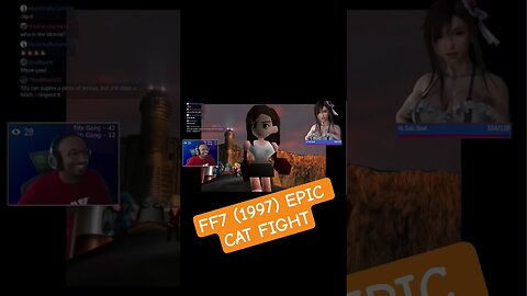 FF7 Epic Cat fight (4k texture mods) #gaming #finalfantasy #finalfantasyvii #fye