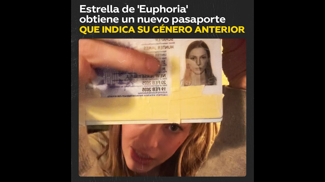 Nuevo pasaporte de la estrella de 'Euphoria' refleja género masculino tras orden de Trump