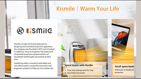 Kismile Small Electric Space Heater Ceramic Space Heater