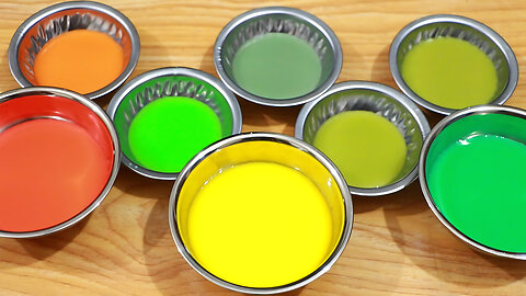 I mixed five colors with three colors 🧡💛💚