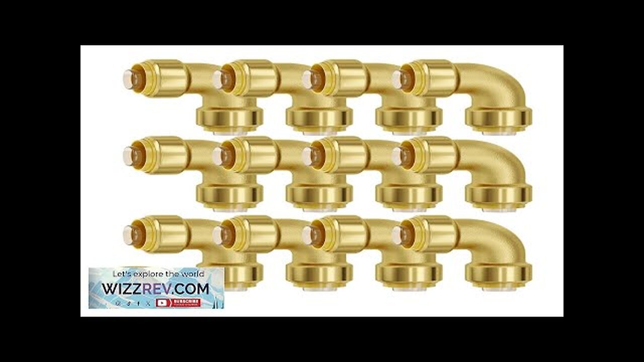 VEVOR Pipe Fittings 1/2" 12PCS Brass Pipe Fittings Elbow Push-Fit for Air Review