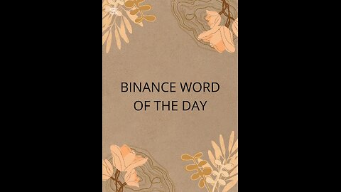 BINANCE WORD OF THE DAY, THEME:CRYPTO TOOLS. 03/03/2025