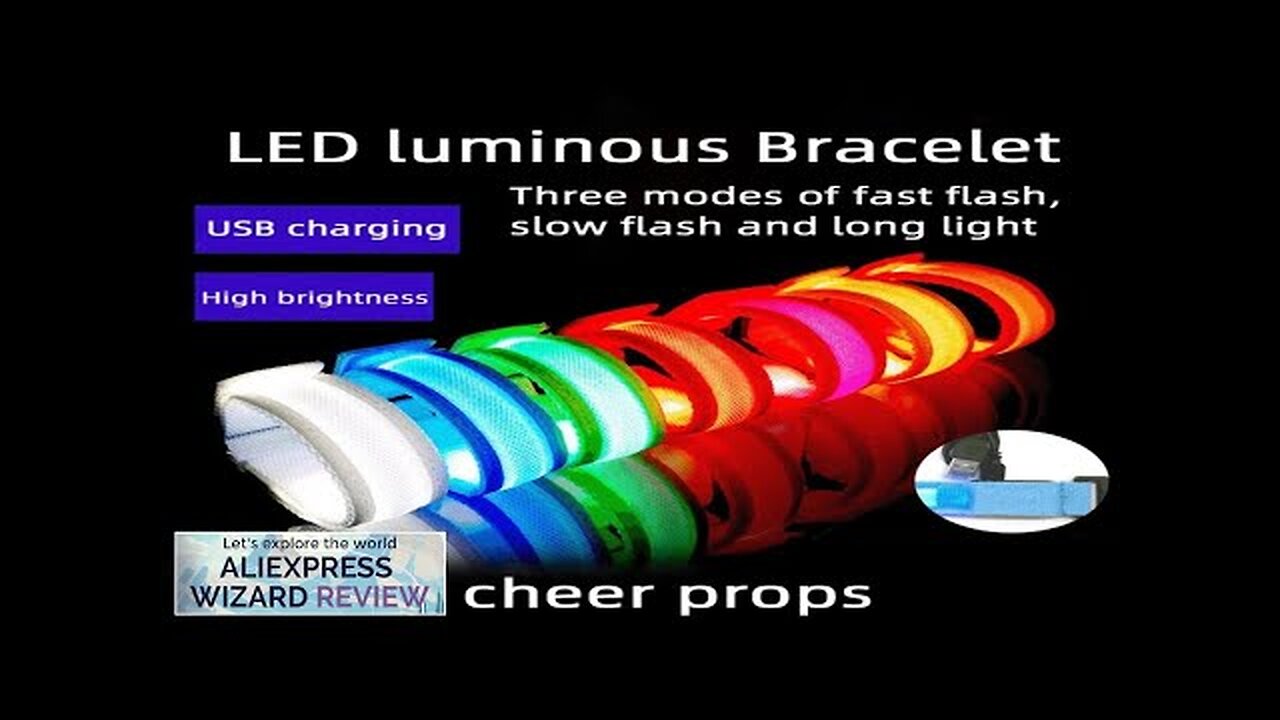 Reflective Strip Running Light LED Bracelet Outdoor Sports Night Running Armband Flashing Review