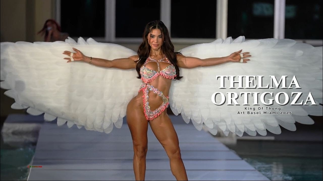 Fashion Model Thelma Ortigoza | KING OF THONG | Art Basel Miami Sweamwear 2025