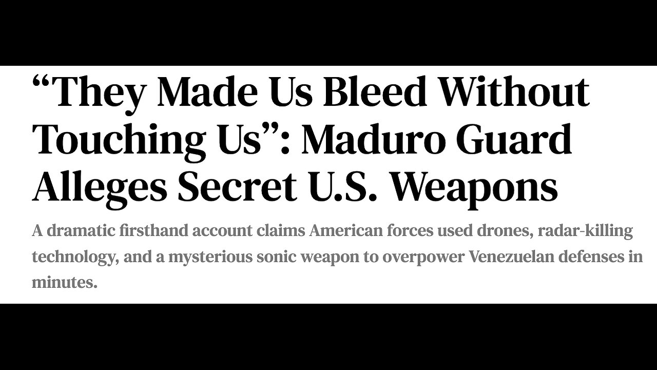 Venezuelan Guard: We Were Wiped Out with Secret Deadly Weapon – Video #272