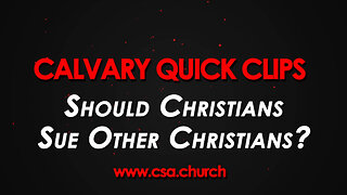 Should Christians Sue Other Christians?