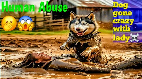 HUKSY-1 HUMAN-0."Muddy Mess! Husky Covers Owner in Mud!"|ALLROUNDERRRR