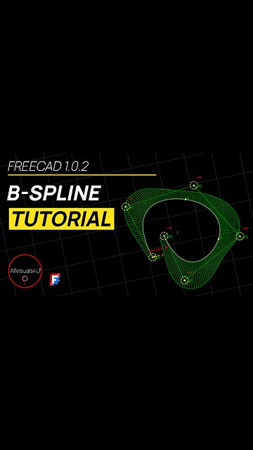 🖊️ FreeCAD B Spline Tutorial - B Spline Example - FreeCAD Spline - FreeCAD Tutorial | #Shorts