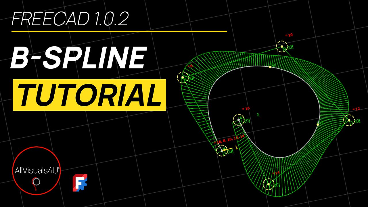 🖊️ FreeCAD B Spline Tutorial - B Spline Example - FreeCAD Spline - FreeCAD Tutorial | #Shorts