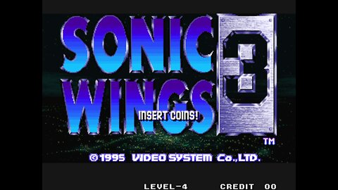 Sonic Wings 3 (Aero Fighters 3) Arcade Game, Video System Co 1995, Longplay