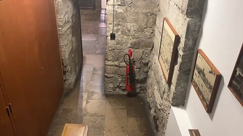 Descending into the CRYPT at ancient St Bride’s Church in London