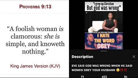 PSA for Sincere Hopeful Elect Lady / Ahchwath: DO NOT IMITATE “THESE kinds of EVES” ⚠️