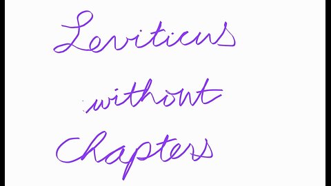 Leviticus Without Chapters