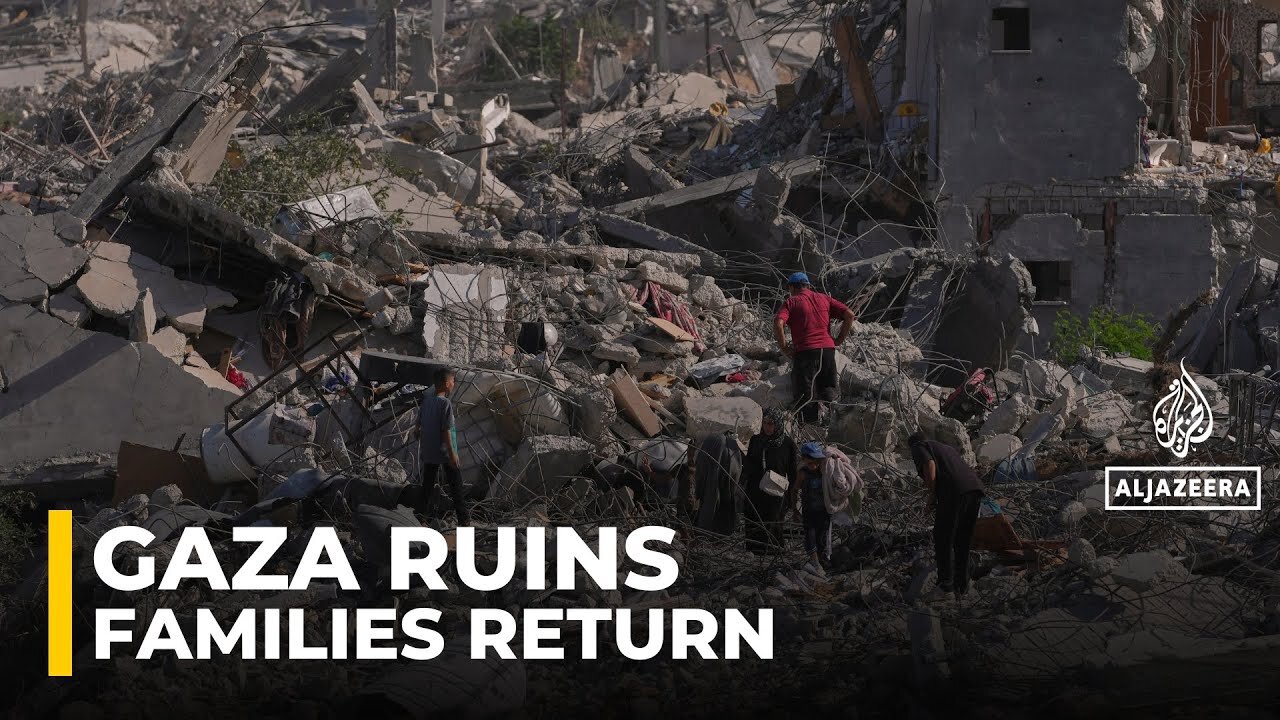 Gaza City in ruins as Palestinians return to find only rubble
