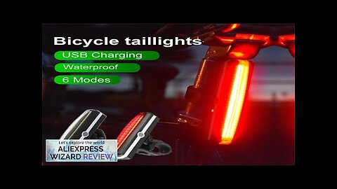 Bike Rear Light Highlight COB LED Tail Light Waterproof Bicycle USB Rechargeable Review