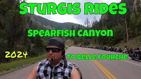 Sturgis Rides Spearfish Canyon to Belle Fourche during Sturgis Motorcycle Rally