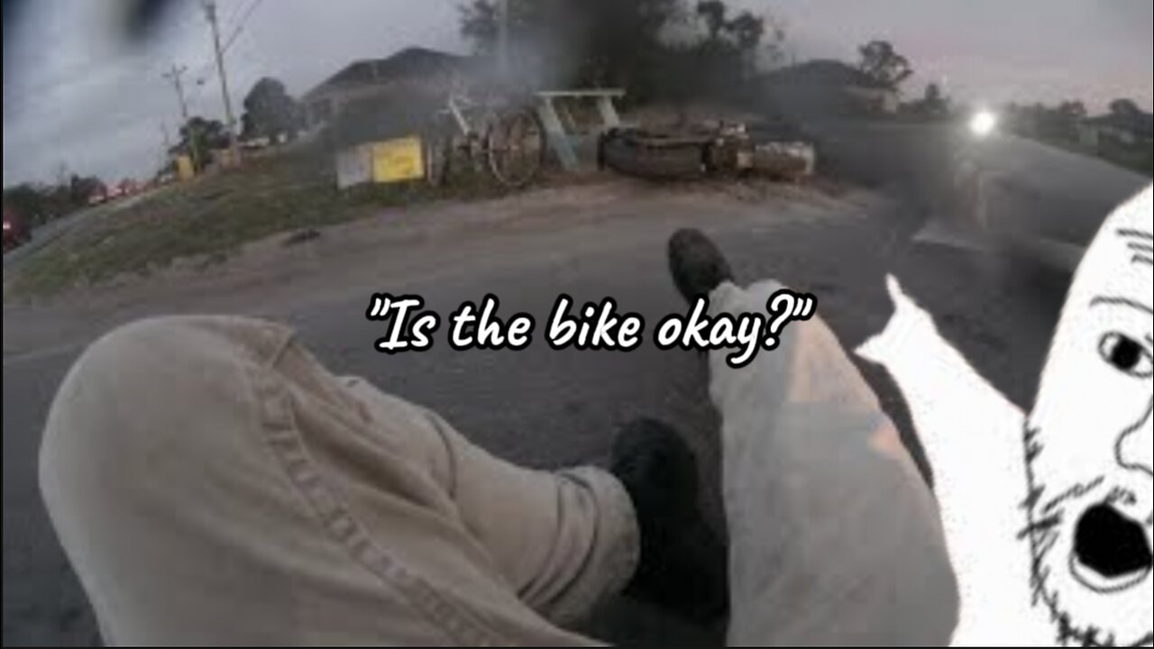 If You ride like an ass this is the only acceptable way to act when you crash...