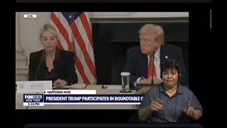 ASL interpreted - Trump joined the roundtable on Antifa