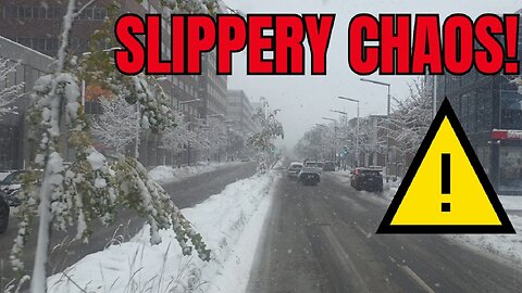 CHAOS IN MONTREAL: Winter Arrives EARLY, Turns Streets into Ice Rinks